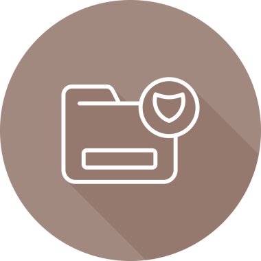 Belge Güvenlik web simgesi, basit vektör illüstrasyonu