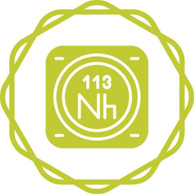 Periyodik tablonun kimyasal elementinin web illüstrasyonu