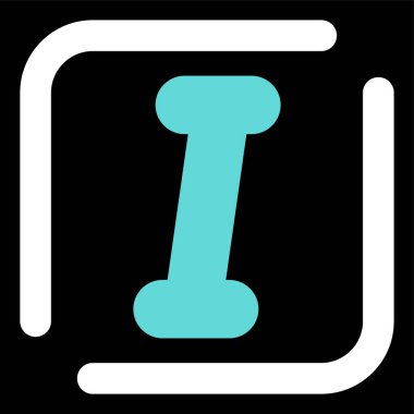Belgenin vektör illüstrasyonu Italic modern simgesi