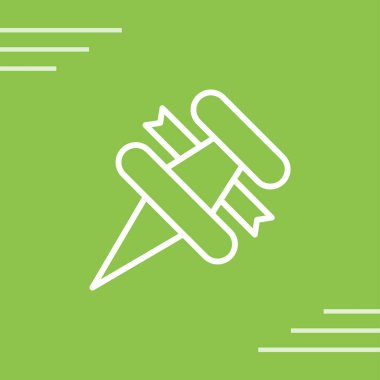 Kurdele simgesi, sosyal medya, Instagram pin sembolü, vektör illüstrasyonlu raptiye 