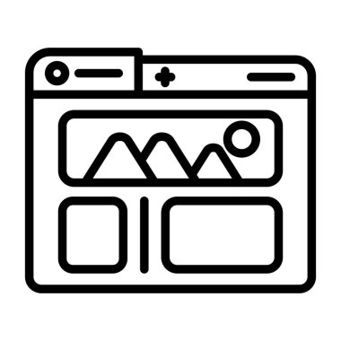 Kullanıcı Arayüzü Web simgesi vektör çizimi