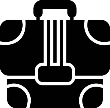 Evrak çantası işareti, portföy düğmesi, çanta veya bavul simgesi. 