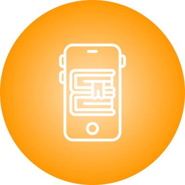 akıllı telefon simgesi, vektör illüstrasyonu basit tasarım