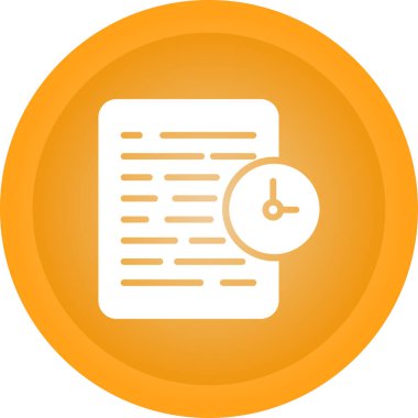 Belge Geçmişi ikon vektör illüstrasyonu