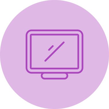 Masaüstü bilgisayar simgesi vektör çizimi 