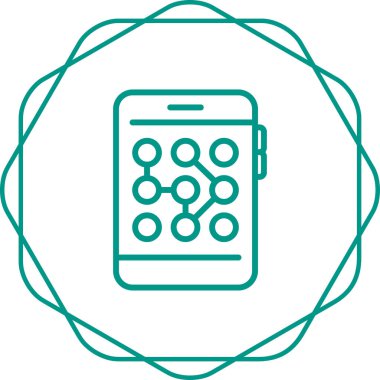 Akıllı telefon simgesinin vektör illüstrasyonu 