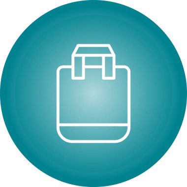 Alışveriş Torbası. Web simgesi basit illüstrasyon