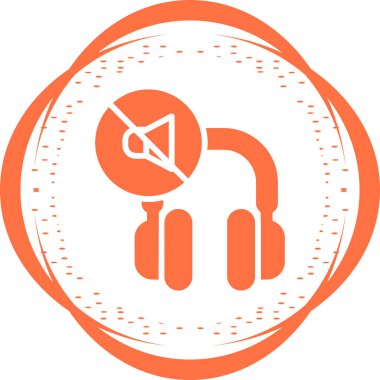 kulaklık simgesi web basit illüstrasyon