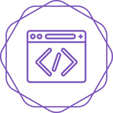 Web simgesi kodlama, illüstrasyon vektör