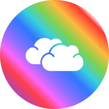 Bulut. Web simgesi basit illüstrasyon 