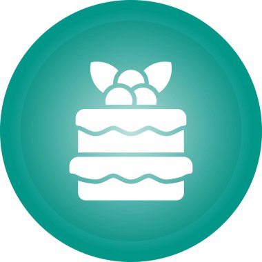 Kek. Web simgesi basit illüstrasyon