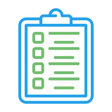 Pano kontrol listesi. Web simgesi basit illüstrasyon