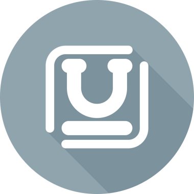 Altı çizili simge düz ve basit set tasarımı