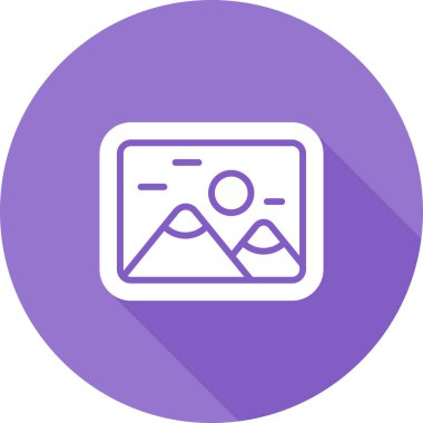 Resim modern simgesinin vektör illüstrasyonu