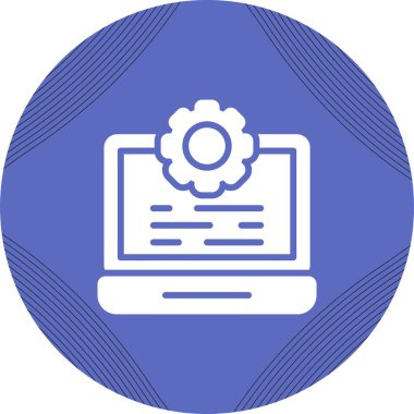 laptop ide simgesi, vektör illüstrasyonu basit tasarım