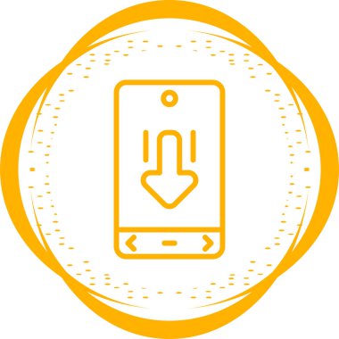 Cep telefonunda Swip Aşağı ok işareti 