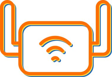 Wi-Fi Range Extender, vector style