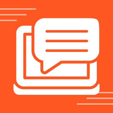 Canlı sohbet. Web simgesi vektör illüstrasyonu