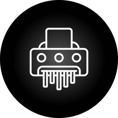 Kağıt öğütücü. Web simgesi basit tasarım              