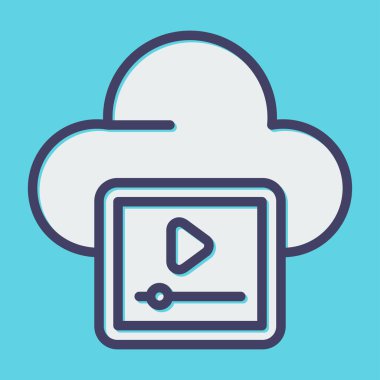 Video sunucu simgesi moda biçiminde 