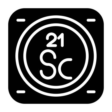 Periyodik tablonun kimyasal elementinin web illüstrasyonu