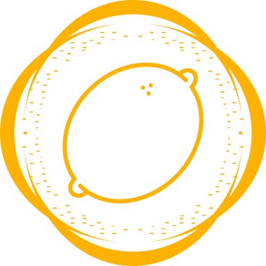 Limon Meyvesi simgesi, vektör illüstrasyonu