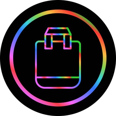 Alışveriş Torbası. Web simgesi basit illüstrasyon