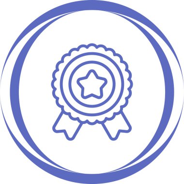 Moda düz biçimli Madalya Simgesi beyaz arkaplanda izole