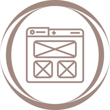 Ui Tasarım simgesi, web sitesi tasarımı ve vektör illüstrasyonu