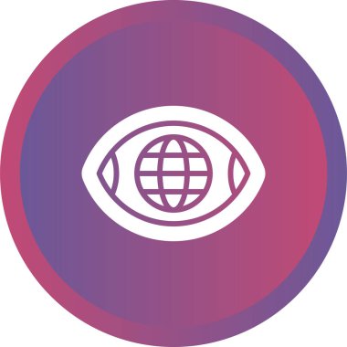 Göz. Web simgesi basit illüstrasyon 