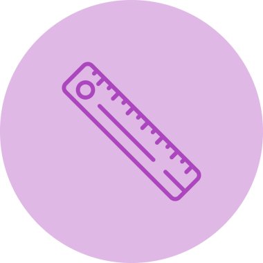 Düz cetvel simgesinin vektör çizimi 