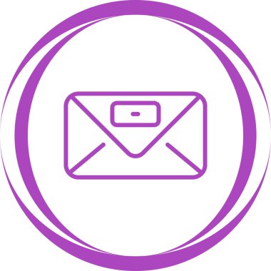 Damga simgesiyle Zarfın vektör illüstrasyonu