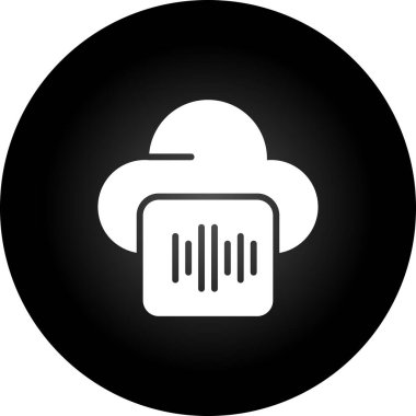 Ses Sunucusu. Web simgesi basit tasarım 