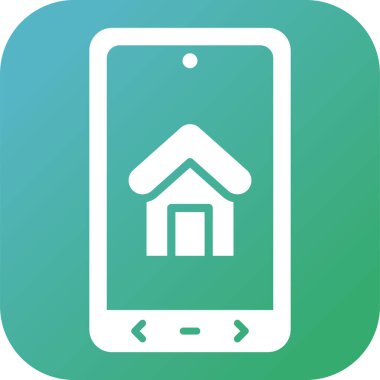 Ev. Web simgesi basit illüstrasyon 