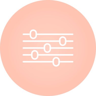 Eşitleştirme modern simgesinin vektör illüstrasyonu