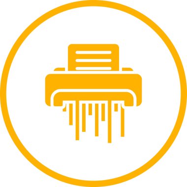 Kağıt öğütücü. Web simgesi basit tasarım              