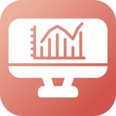 İstatistikler grafik simgesi. vektör illüstrasyonu