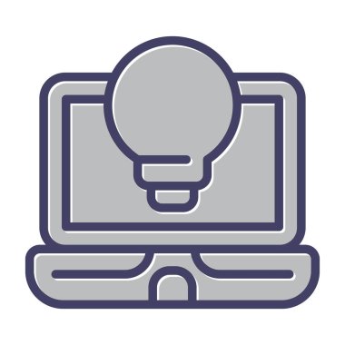 dizüstü bilgisayar simgesi, vektör illüstrasyonu basit tasarım