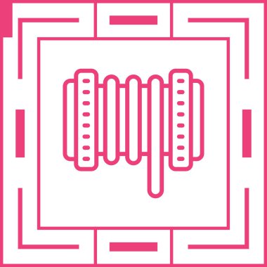 Kablo Roller simgesi, vektör illüstrasyonu