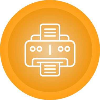 Office yazıcı simgesini, vektör çizim