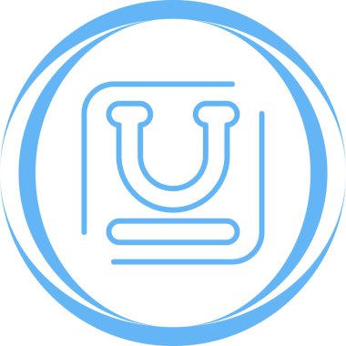 Altı çizili simge düz ve basit set tasarımı