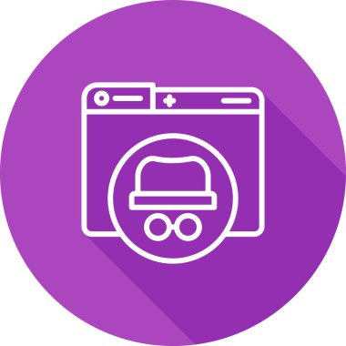 Incognito simgesi web basit illüstrasyon