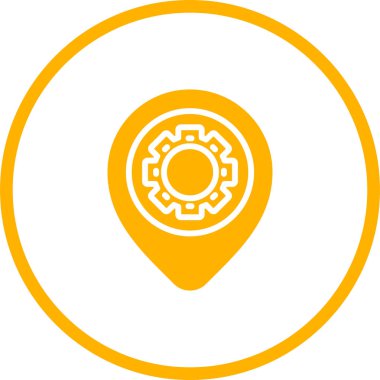 konum pin simgesi, vektör illüstrasyonu  