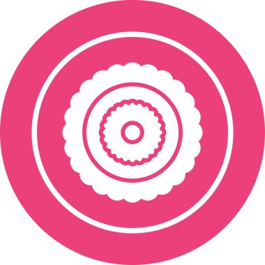 Bisküvi simgesi, vektör illüstrasyonu basit tasarım