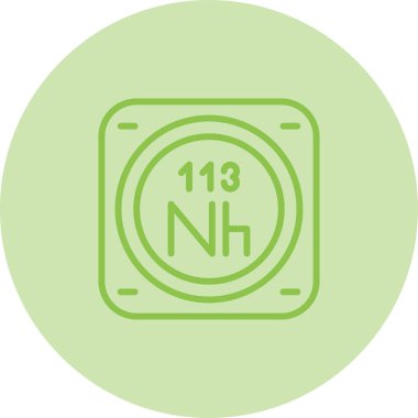 Periyodik tablonun kimyasal elementinin web illüstrasyonu