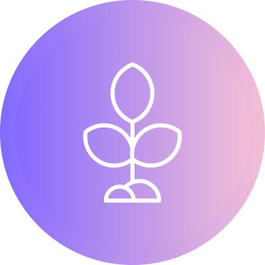 Bir bitki simgesinin vektör illüstrasyonu