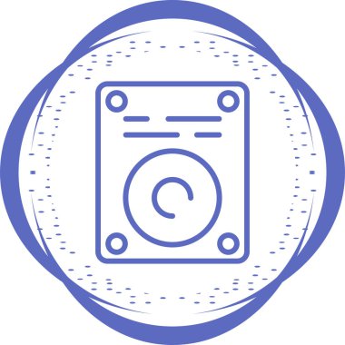 Harddrive web simgesi, basit vektör illüstrasyonu