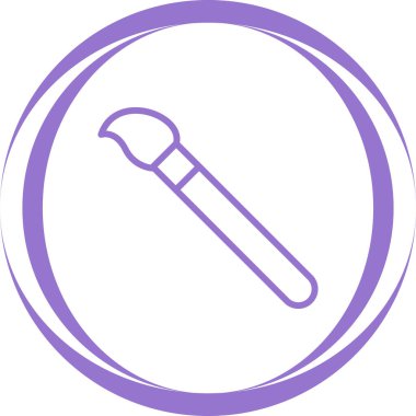 Boya fırçası simgesi, vektör illüstrasyonu basit tasarım