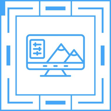 Grafik Tasarım Web simgesi vektör illüstrasyonu