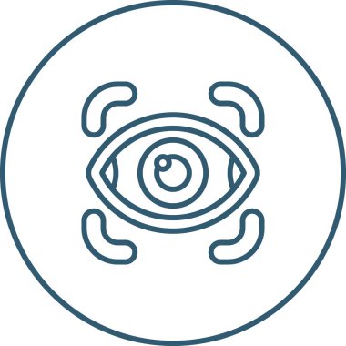 Retina tarayıcısı. Web simgesi basit illüstrasyon